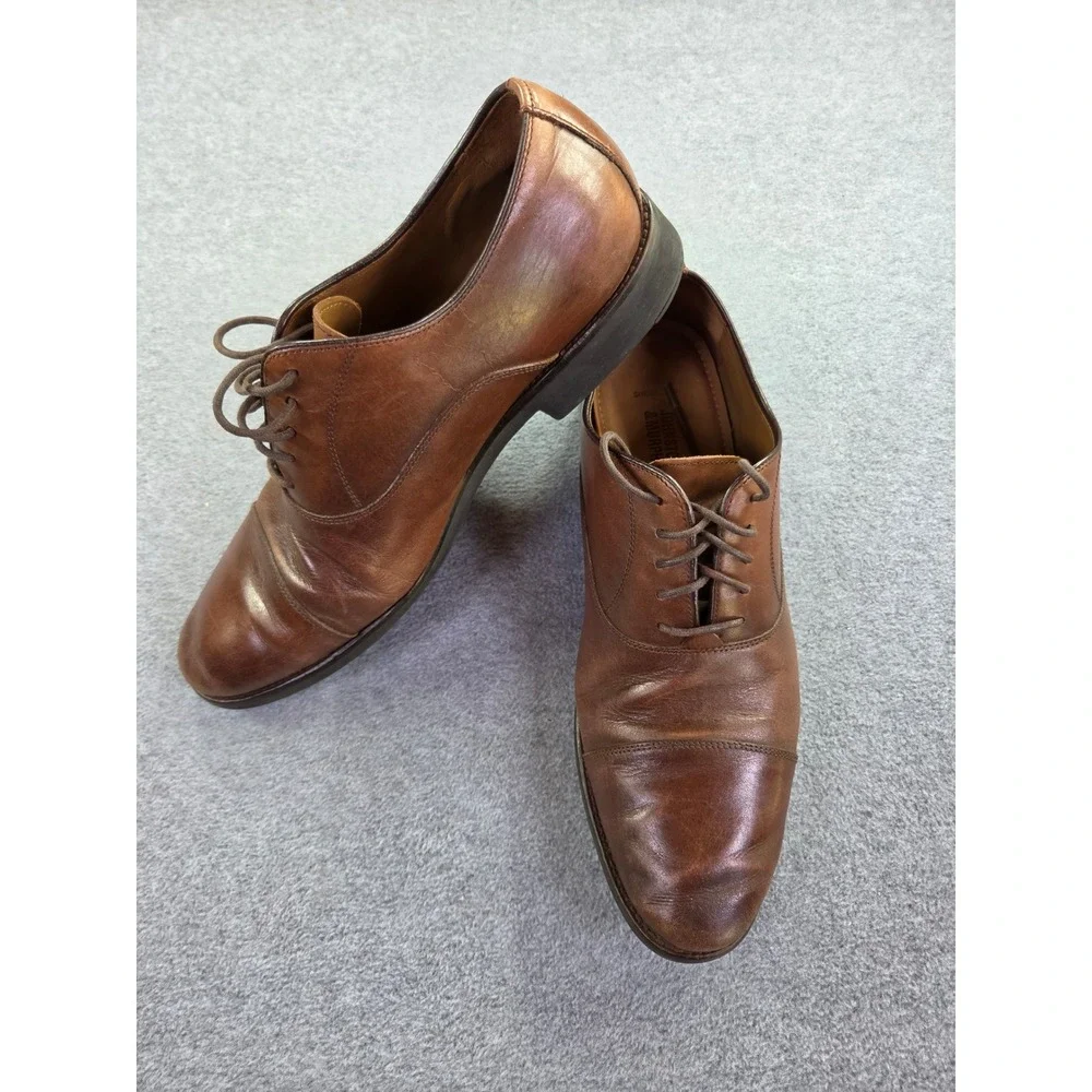 Johnston & Murphy Mens 20-3916 Cap Toe Oxford Shoes 11.5M Brown Professional